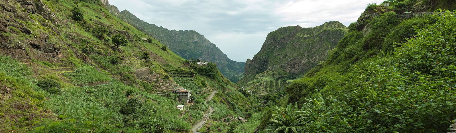 Hiking trail through the Paul valley on Santo Antao